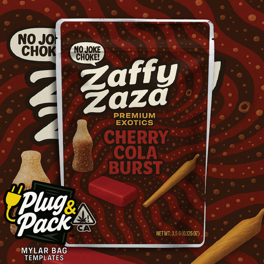 Zaffy Zaza Cherry Cola Burst (Digital Bag Template)
