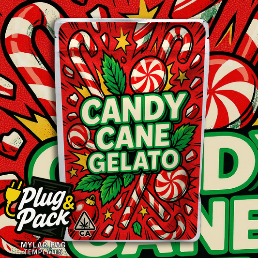 Candy Cane Gelato (Digital Bag Template)