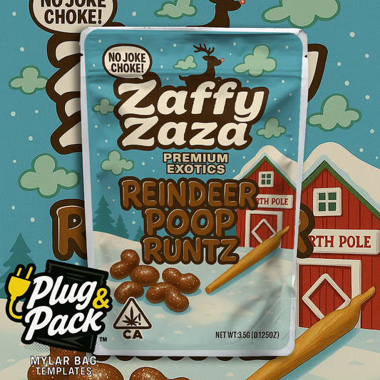 Zaffy Zaza Reindeer Poop Runtz (Digital Bag Template)
