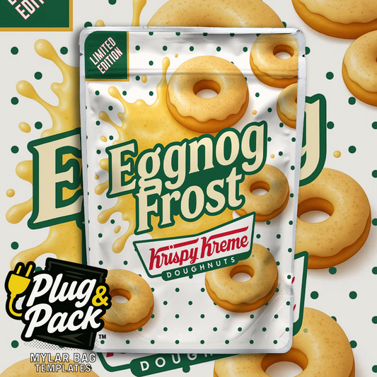 Egg Nog Frost Donut (Digital Bag Template)