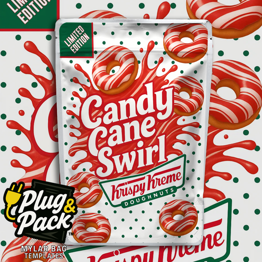 Candy Cane Donut (Digital Bag Template)