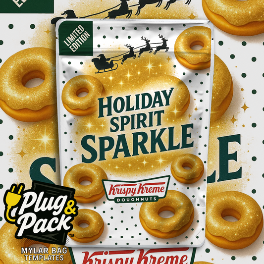 Holiday Spirit Sparkle Donut (Digital Bag Template)