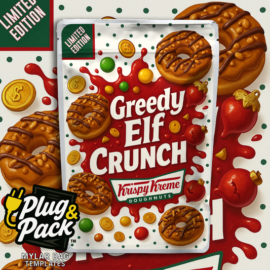 Greedy Elf Crunch Donut (Digital Bag Template)