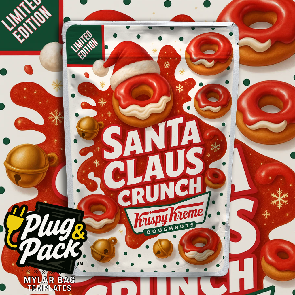 Santa Clause Crunch Donut (Digital Bag Template)