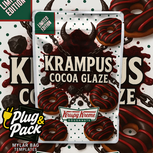 Krampus Cocoa Glaze Donut (Digital Bag Template)