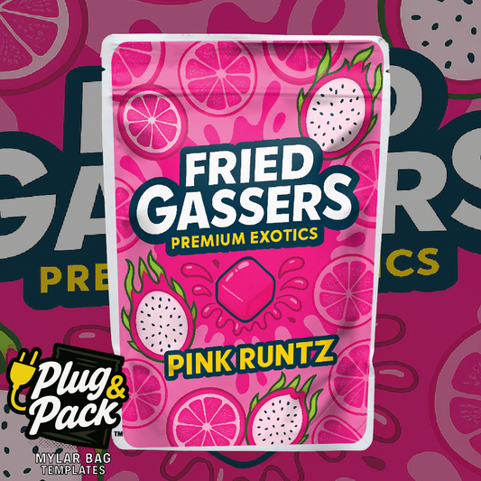 Fried Gassers Pink Runtz (Digital Bag Template)