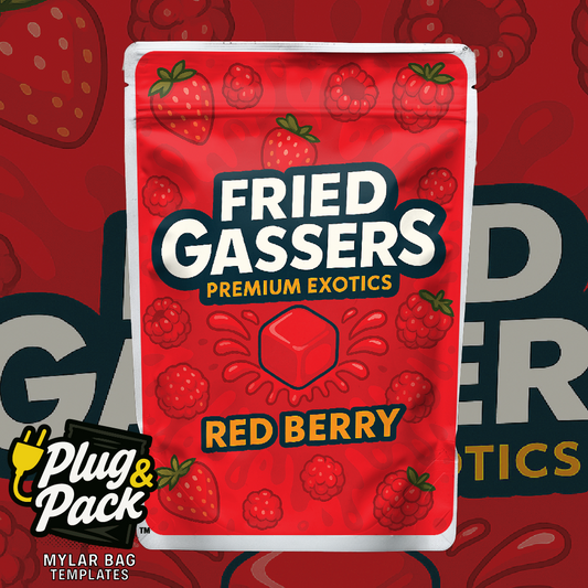 Fried Gassers Red Berry(Digital Bag Template)