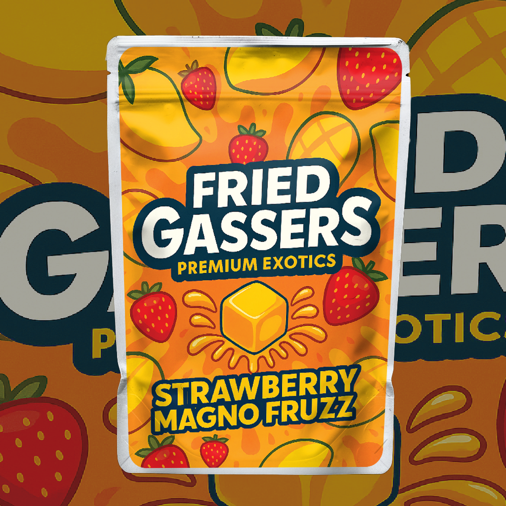 Fried Gassers Strawberry Mango Fruzz (Digital Bag Template)