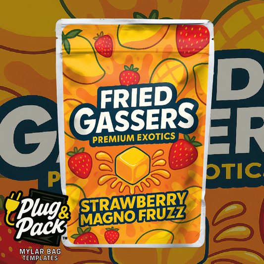 Fried Gassers Strawberry Mango Fruzz (Digital Bag Template)