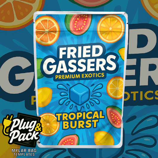 Fried Gassers Tropical Burst (Digital Bag Template)