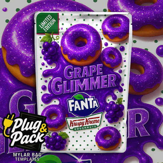 Grape Glimmer Donut (Digital Bag Template)