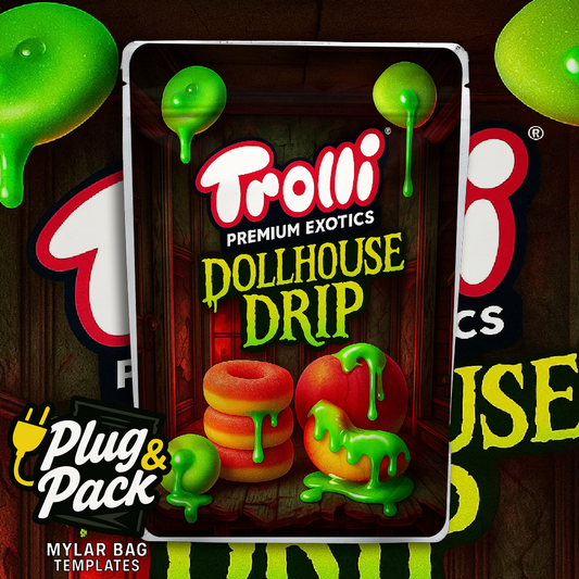 Dollhouse Drip(Digital Bag Template)