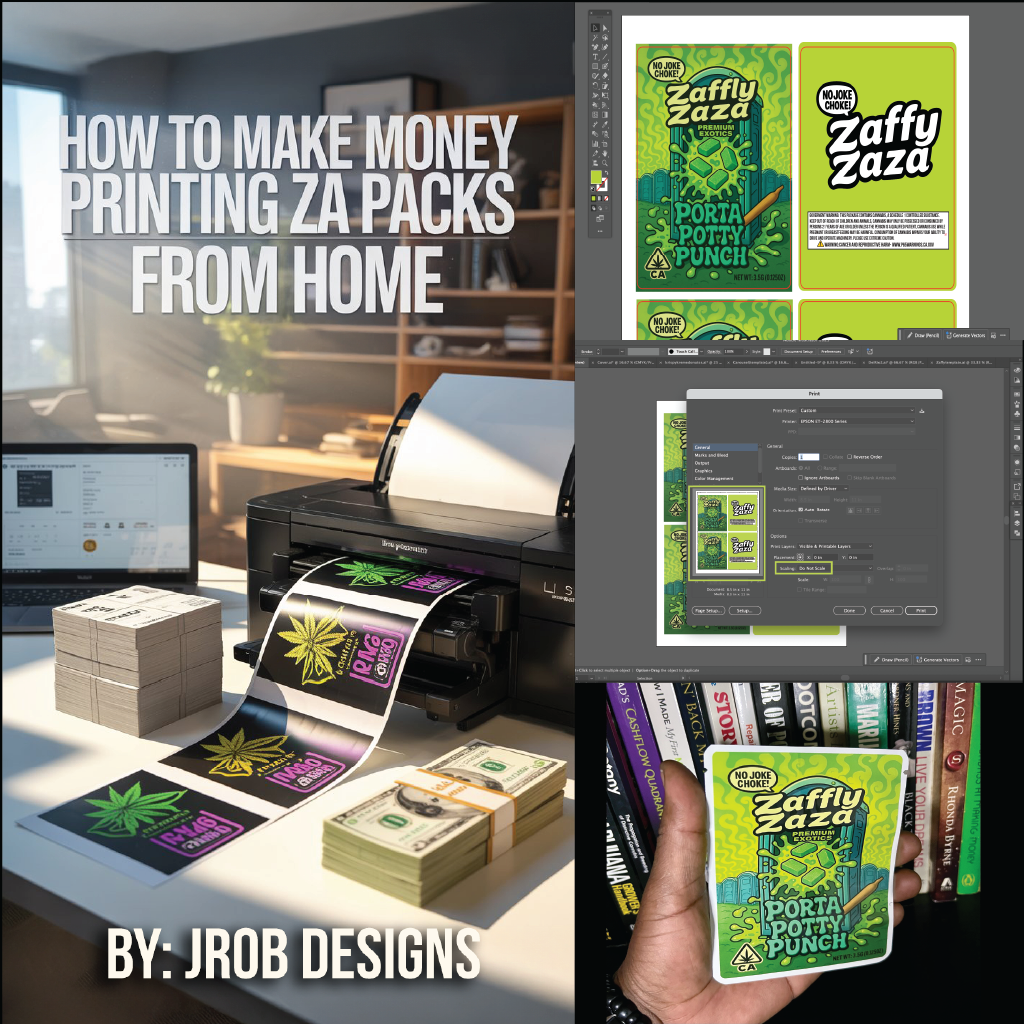"How to Make Money Printing Za Packs From Home" (Digital E-book)