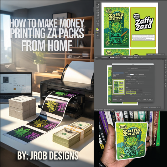 "How to Make Money Printing Za Packs From Home" (Digital E-book)