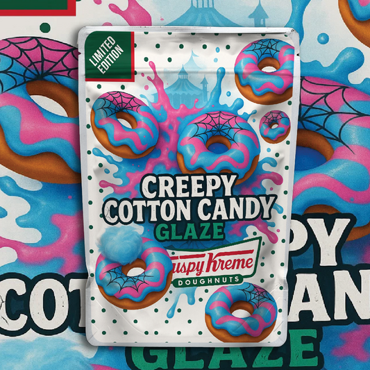 Creepy Cotton Candy Glaze Donut (Digital Bag Template)