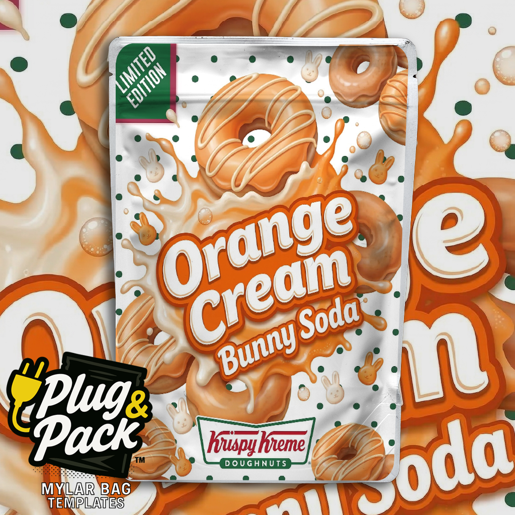 Orange Cream Donut (Digital Bag Template)