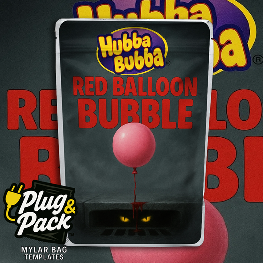 Red Balloon Bubble Hubba Bubba(Digital Bag Template)