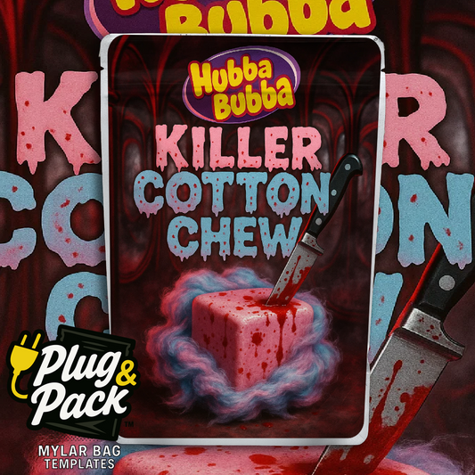 Killer Cotton Chew Bubble Hubba Bubba(Digital Bag Template)