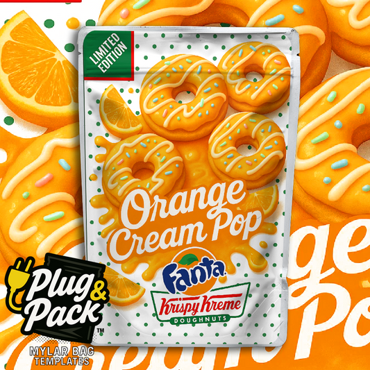 Orange Cream Pop Donut (Digital Bag Template)