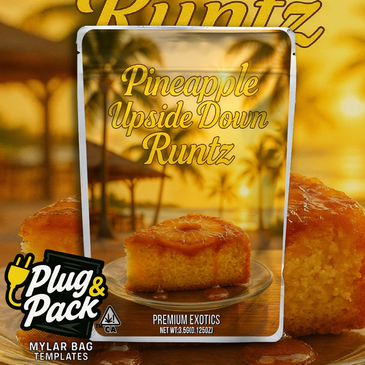 Pineapple Upside Down Runtz (Digital Bag Template)