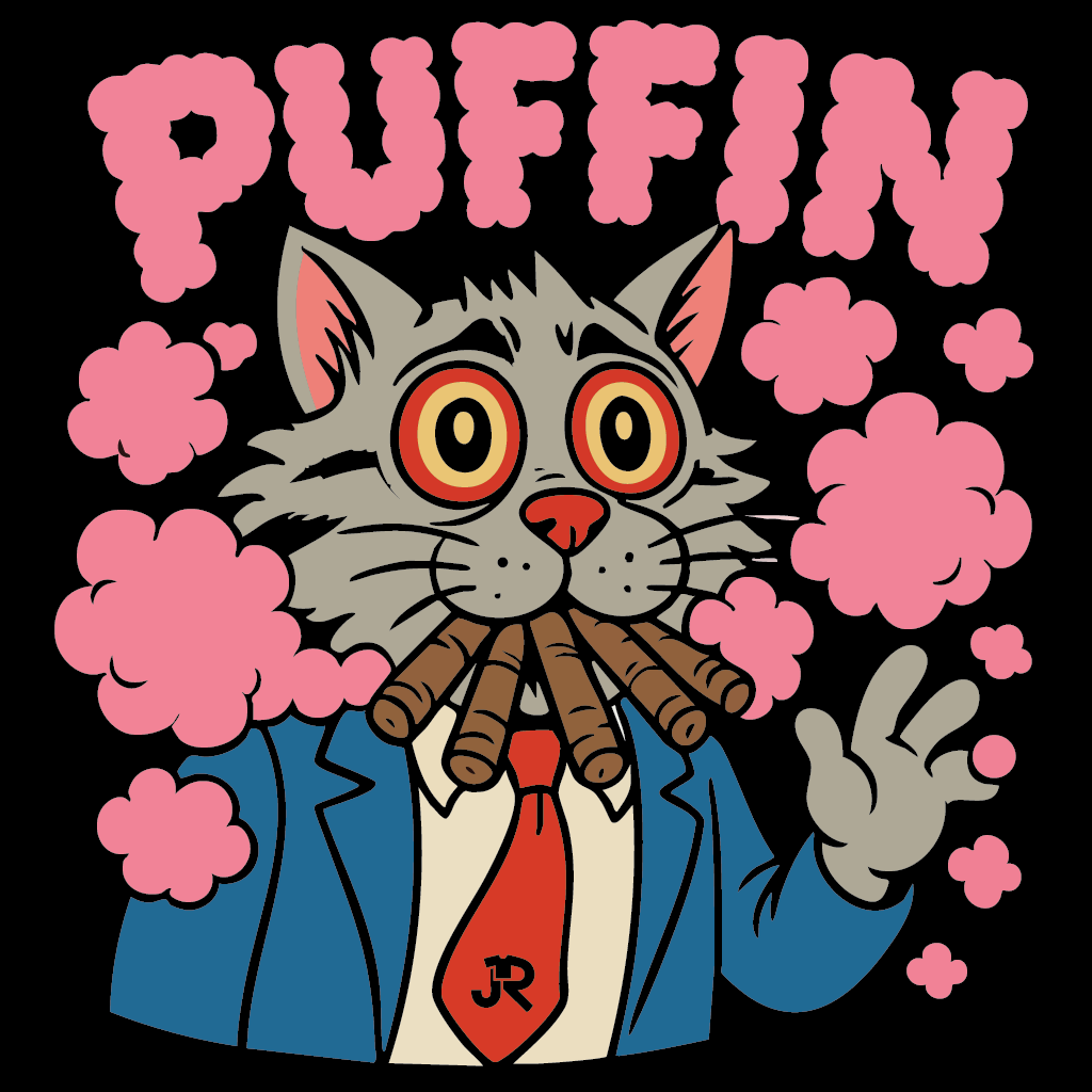 'PUFFIN' Frizz the Kat Collection T-shirt