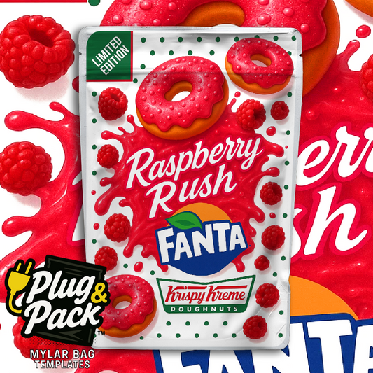 Rasberry Rush Donut (Digital Bag Template)