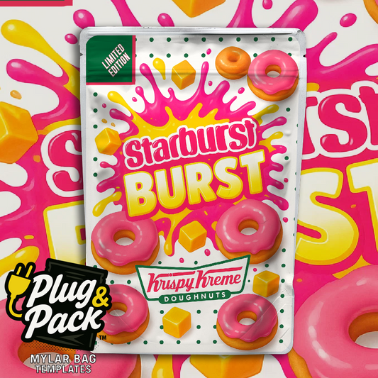 Starburst Donut (Digital Bag Template)