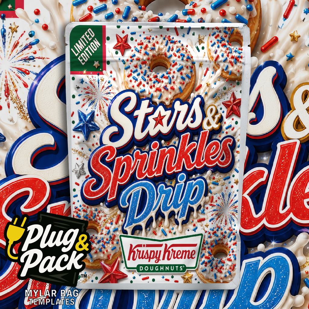 Stars Sprinkles Donut (Bag Templates)