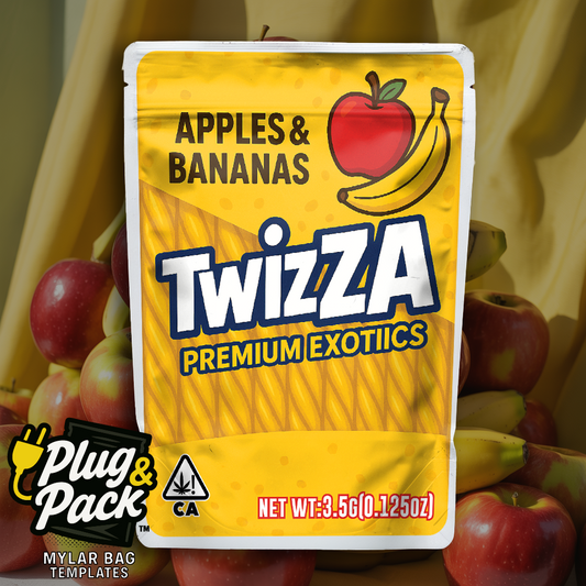 TwizZA Apple&Bananas (Digital Bag Template)