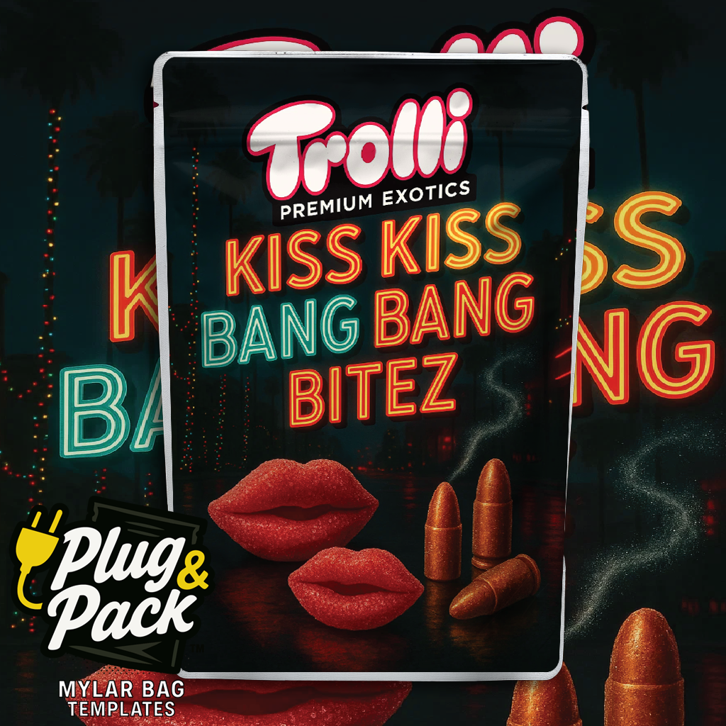 Kiss Kiss Bang Bang (Digital Bag Template)