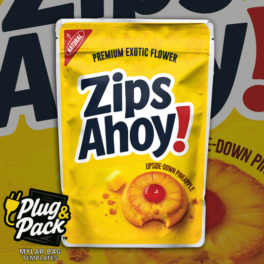 Zips Ahoy Upside Down Pineapple (Digital Bag Template)