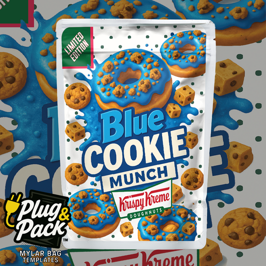 Blue Cookie Donut (Digital Bag Template)