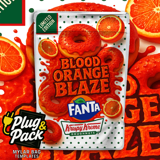 Blood Orange Glaze Donut (Digital Bag Template)