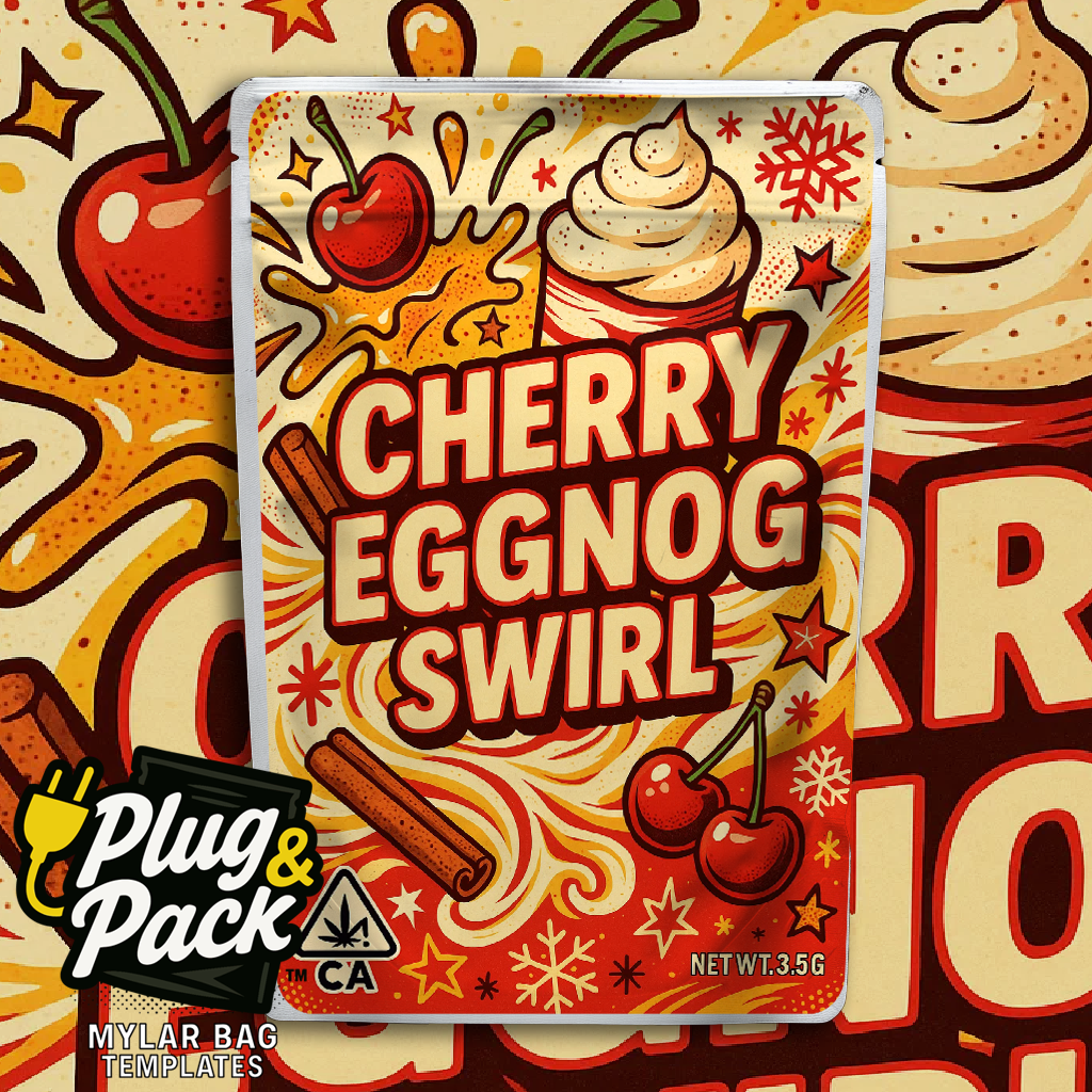 Cherry Eggnog (Digital Bag Template)