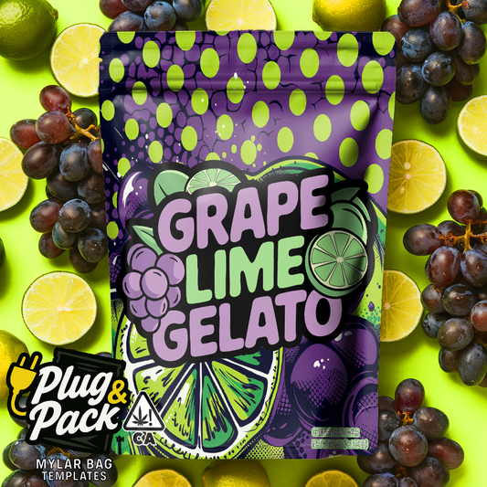 Grape Lime Gelato (Digital Bag Template)