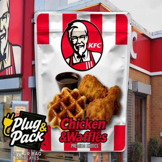 Chicken And Waffles KFC(Digital Bag Template)