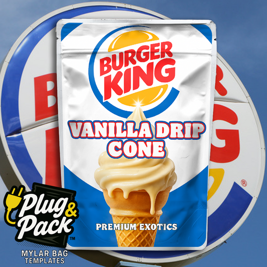 Vanilla Drip Cone BK(Digital Bag Template)