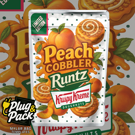Peach Cobbler Donut (Digital Bag Template)