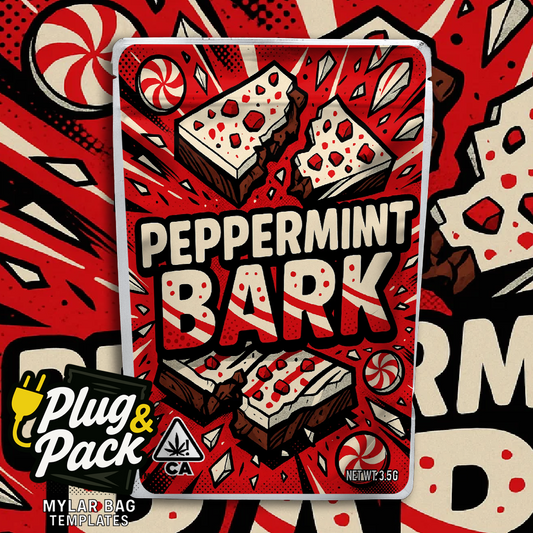 Peppermint Bark (Digital Bag Template)
