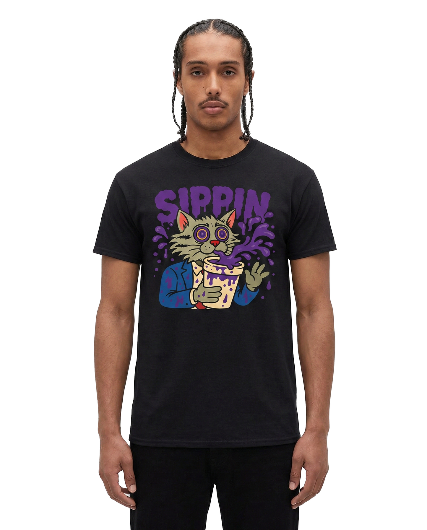 'SIPPIN' Frizz the Kat Collection T-shirt