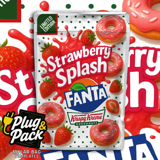 Strawberry Blast Donut (Digital Bag Template)