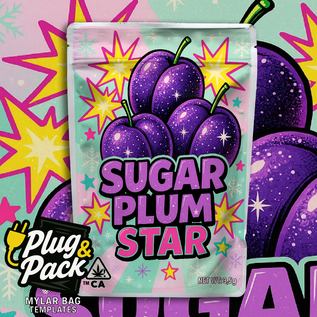 Sugar Plum Star (Digital Bag Template)