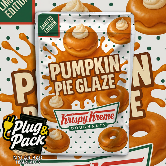 Pumpkin Pie Glaze Donut (Digital Bag Template)