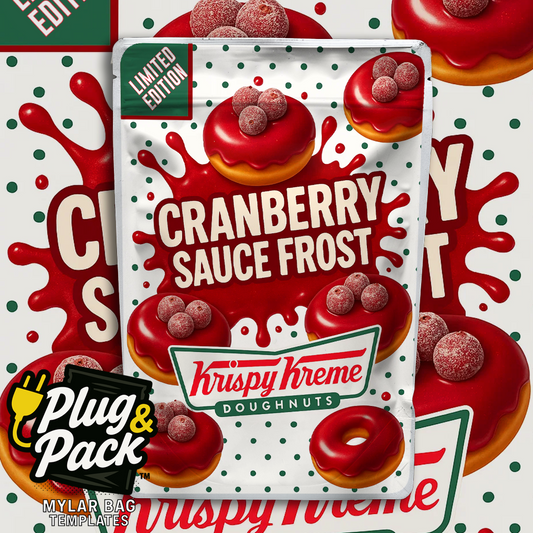 Cranberry Swirl Donut (Digital Bag Template)