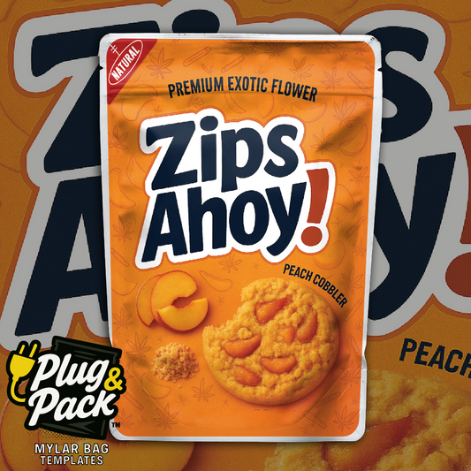 Zips Ahoy Peach Cobbler (Digital Bag Template)