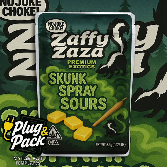 Zaffy Zaza Skunk Spray Sours (Digital Bag Template)