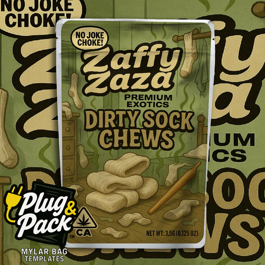 Zaffy Zaza Dirty Sock (Digital Bag Template)